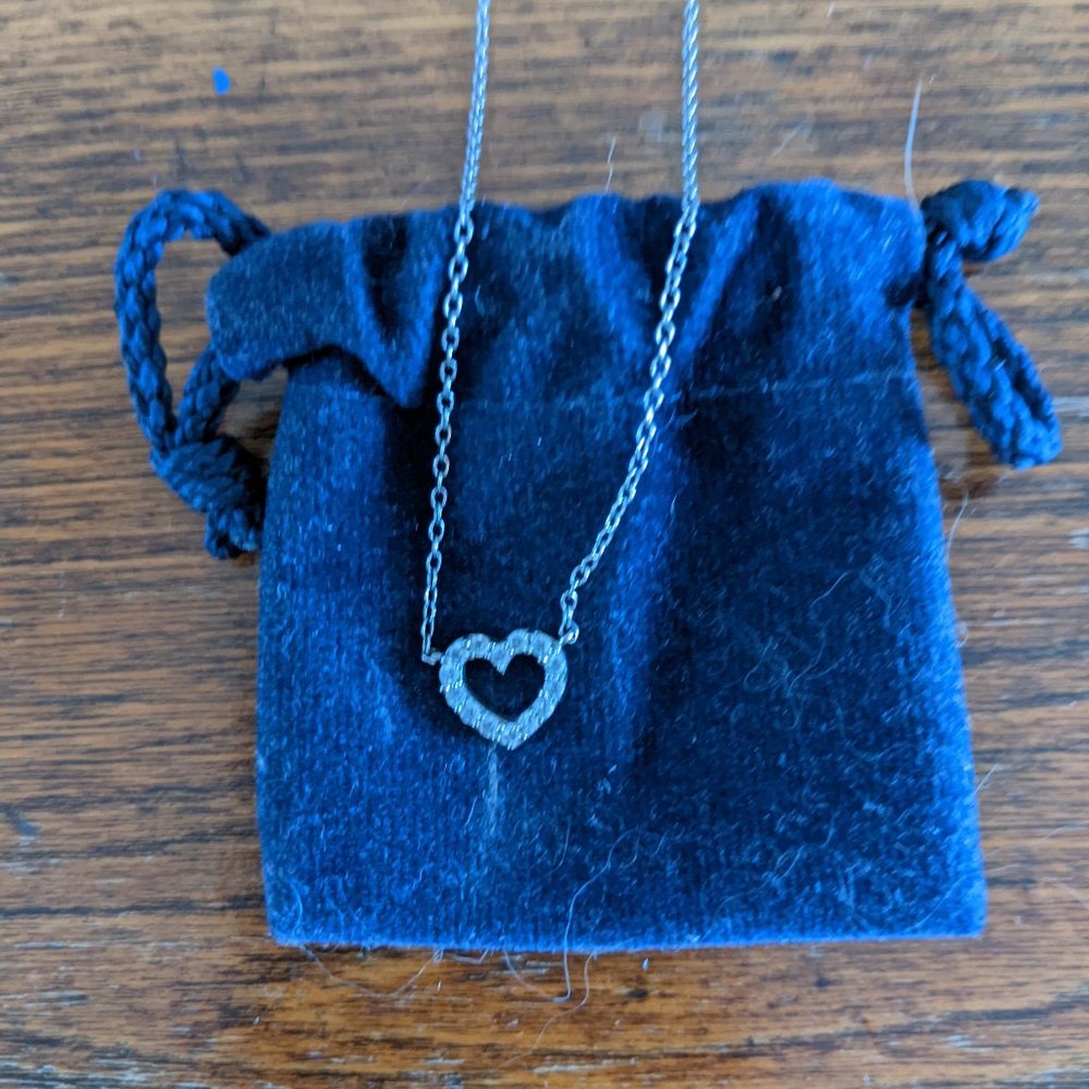 Sterling silver and cubic zirconia necklace
